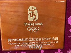 2008 Beijing Olympic Gold and Silver Series 6 Coin Set, Series 2, with Box and COA