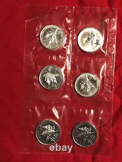 2008 Canada SILVER MAPLE 1 oz 2010 Olympics SEALED SHEET OF 6 COINS
