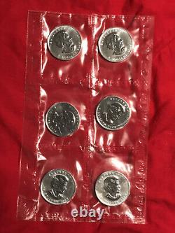 2008 Canada SILVER MAPLE 1 oz 2010 Olympics SEALED SHEET OF 6 COINS