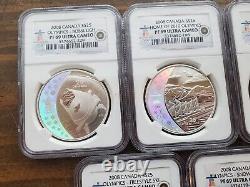 2008 Canada Vancouver OLYMPICS $25 Coins Hologram NGC PF69 Set 2010 Olympics