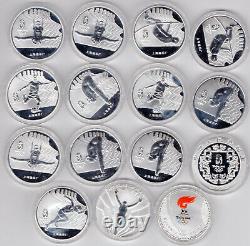 2008 China 1 oz Silver Beijing Olympics (31 coins total)
