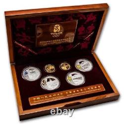 2008 China 6-Coin Gold & Silver Olympic Proof Set (Mixed)