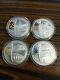 2008 China Beijing Olympics 4 10 Yuan 1 Oz Silver Coins Set 2 Coins Only