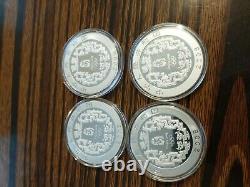 2008 China Beijing Olympics 4 10 Yuan 1 oz Silver Coins Set 2 Coins Only
