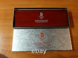 2008 China Beijing Olympics Coloured Silver Proof Coin Set 4x 1 Oz box coa