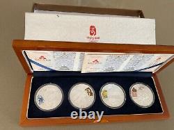 2008 beijing olympic SILVER COINS SET IF FOUR