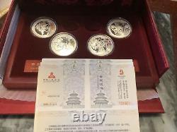 2008 beijing olympic game 12 PCs 1 Oz silver coins set With Boxes & COAs