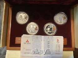 2008 beijing olympic game 12 PCs 1 Oz silver coins set With Boxes & COAs