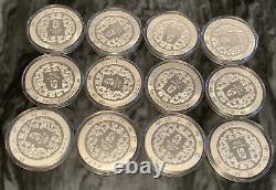 2008 beijing olympic game 12 PCs 1 Oz silver coins set With COAs only