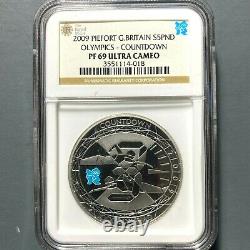 2009 PIEFORT S5PND G. Britain Olympic SILVER Coin NGC PF69 UCAM ASW=1.6821(65150)