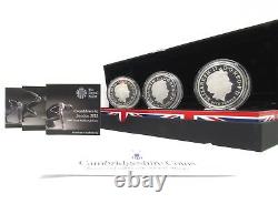 2009 Silver Proof London 2012 Olympic 3 Coin Set £5 Royal Mint Piedfort