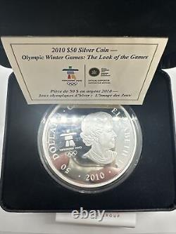 2010 Canada 5 oz Fine Silver $50 Coin Olympic Winter Games Look of the Games