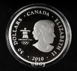 2010 Canada $50.999 Silver 5oz Coin Winter Olympics Look of the Games
