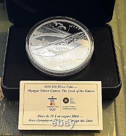 2010 Canada $50.999 Silver Proof 5oz Coin Winter Olympics Only 2,010 Minted