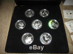 2010 Canada Vancouver Olympics Hologram $25 x 15 Silver Coin Set with Case & COAs