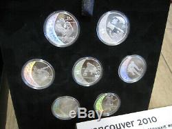 2010 Canada Vancouver Olympics Hologram $25 x 15 Silver Coin Set with Case & COAs