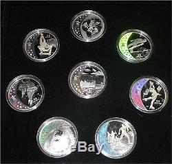 2010 Canada Vancouver Winter Olympics silver dollar Hologram coin set 15 x $25