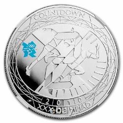 2010 GB Silver (Piedfort) Olympic Countdown NGC PF-69 UC (COA) SKU#258132