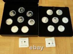 2010 Vancouver Winter Olympics silver dollar Hologram 15 coin set with case