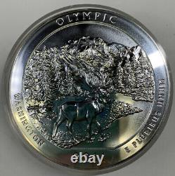 2011 5 oz 99.9 Silver Coin America The Beautiful Olympic National Park