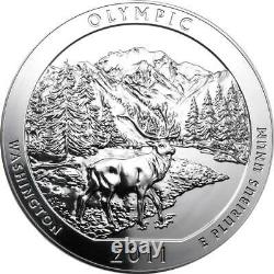 2011 5 oz. 999 Silver Coin America the Beautiful Washington Olympic