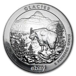 2011 5 oz Silver Coin ATB Glacier National Park, MT in capsule