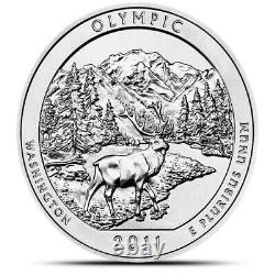 2011 5 oz Silver Coin ATB Olympic National Park, WA in capsule