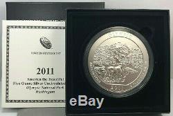 2011 ATB Olympic Burnished 5oz. 999 Fine Silver Coin OGP