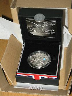 2011 Countdown London 2012 Olympic Silver £5 Proof Piedfort Coin
