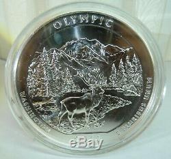 2011 OLYMPIC NATIONAL PARK 5 OZ SILVER ROUND COIN in Plastic Case FREE SHIPPING
