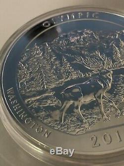 2011 OLYMPIC NATIONAL PARK ATB 5 oz SILVER UNCIRCULATED COIN