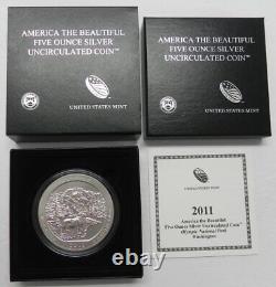 2011 OLYMPIC PARK America The Beautiful ATB 5 Oz Silver Coin withBox/COA NP8