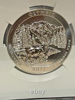 2011 Olympic Early Release. 999 (5) oz. Silver NGC MS 69 PL EARLY Strike, Proof