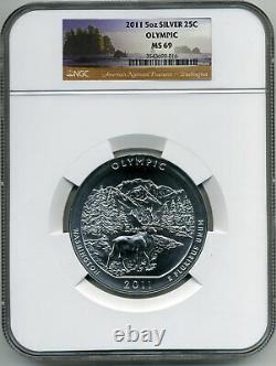 2011 Olympic Np 25¢ 5 Oz. Silver Ngc Ms69