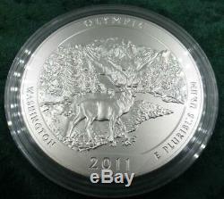 2011 Olympic Park ATB 5 Ounce. 999 Fine Silver Quarter, SP Strike, Box & COA
