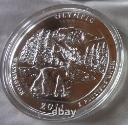 2011 Olympic Washington America the Beautiful ATB 5oz. 999 Silver US Mint Coin
