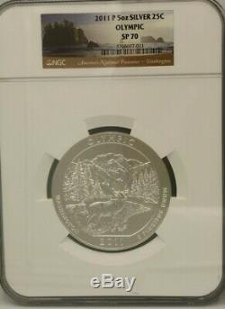 2011 P 5 Coin Set Vicksburg Olympic Chickasaw Gettysburg Glacier 5 Oz Ngc Sp70