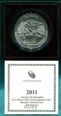 2011-P 5-OZ Silver Uncirculated OLYMPIC Washington ATB Coin With/ OGP (NP8)