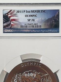 2011-P America the Beautiful 5 Oz. Silver Uncirculated Coin OLYMPIC SP 70