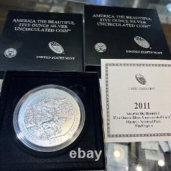 2011 P American the Beautiful Olympic 5 oz Silver NP8 WithBox&COA
