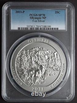 2011 P OLYMPIC NP PCGS SP70 5 oz Silver America The Beautiful ATB 25C SP70