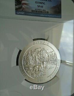 2011-P Olympic 5 oz. ATB Silver Coin Washington NGC SP69. Free S&H