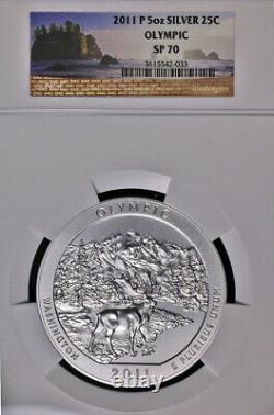 2011-P Olympic ATB 5 Ounce Silver NGC SP70 National Treasure