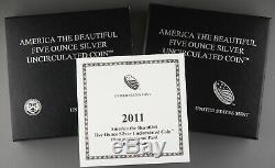 2011 P Olympic America the Beautiful 5 oz Silver Coin NP8 Collector Version +OGP