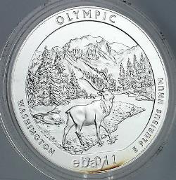2011-P Olympic National Park 5 oz Pure Silver Specimen Coin Mint Packaging & COA