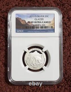 2011 S Silver Quarters Set Ngc Pf 70 Ultra Cameo 5 Perfect Coins