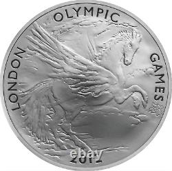 2012 GB 5 oz Silver London Olympic Games (with Box & COA)