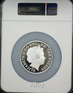 2012 Great Britain 10 Pound London Olympic Games Silver Coin NGC PF-70 Box COA
