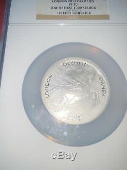 2012 Great Britain Silver 10 Pounds London Olympics Pegasus Ngc Pf 70
