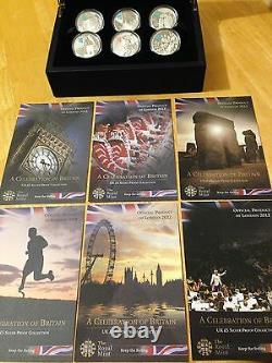 2012 London Olympic 6 Coins Set Celebration Of Britain £5 Silver